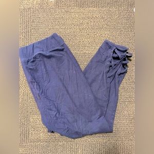 Blue Sonoma Leggings with Criss Cross Bottom Size L